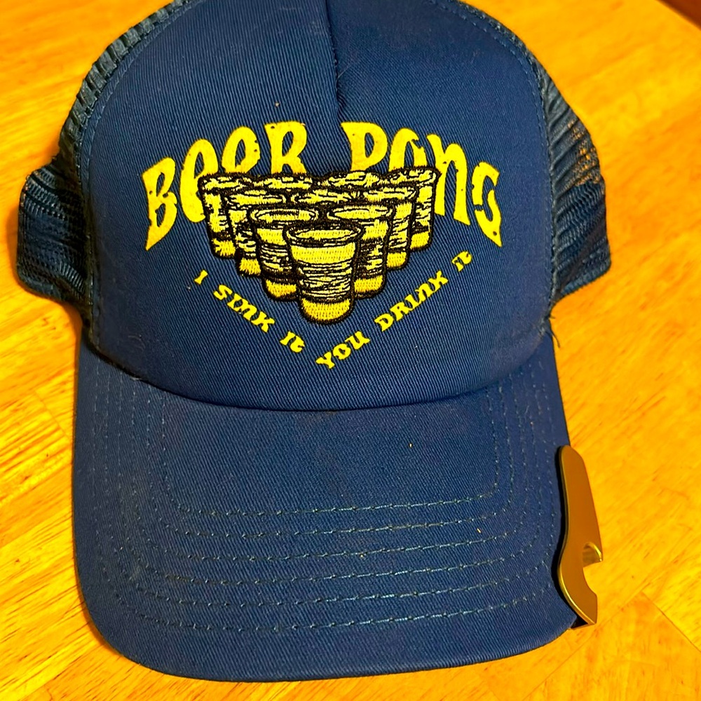Beer Pong Hat w/ Bottle Opener - NWOT